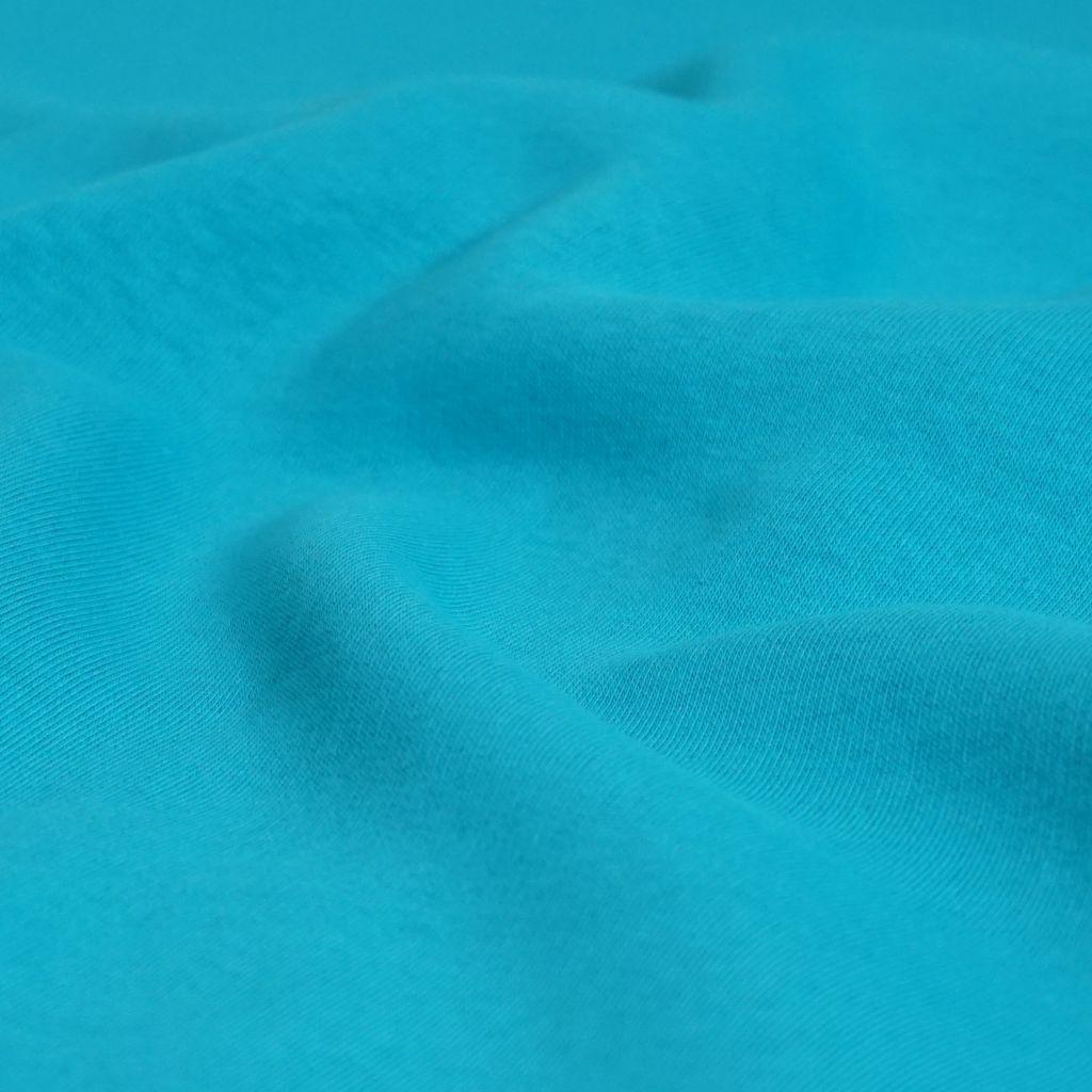 Heavy Sweat Stoff 70% CO uni helltürkis